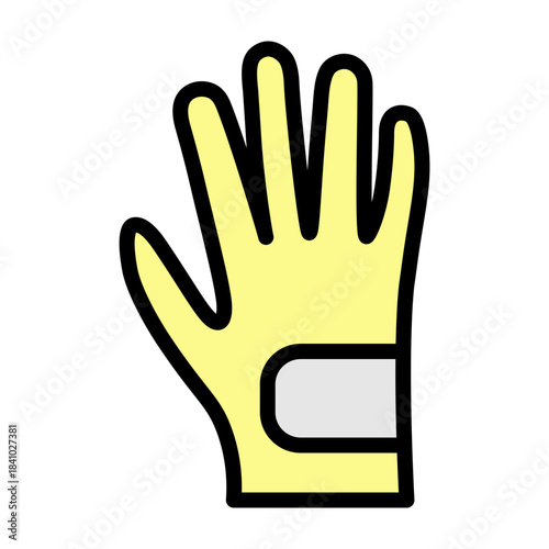 Golf Glove Vector Filled Icon Design
