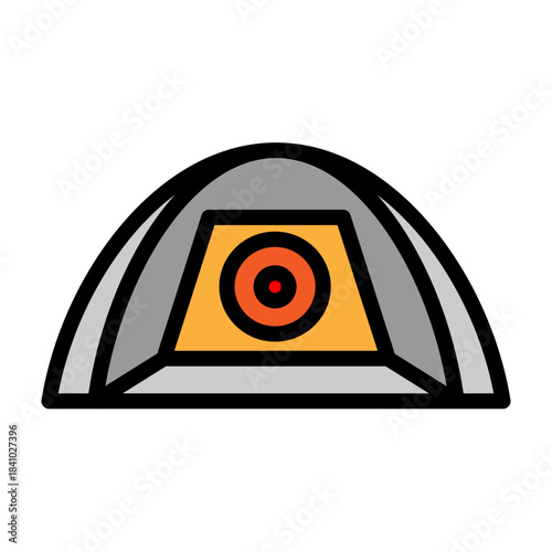 Golf Net Vector Filled Icon Design