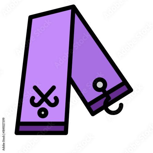 Golf Towel Vector Filled Icon Design