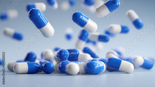 Assorted Medicine Pills on Background