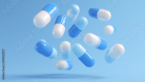 Assorted Medicine Pills on Background