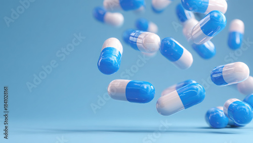 Assorted Medicine Pills on Background