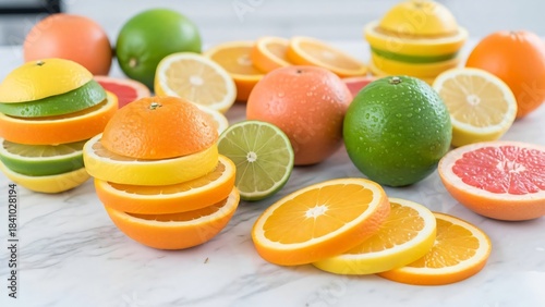 Assortment of Fresh Citrus Fruits
