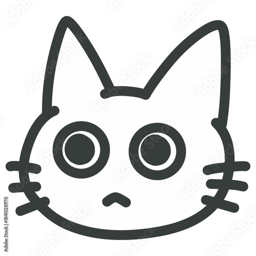 真顔の猫のイラスト