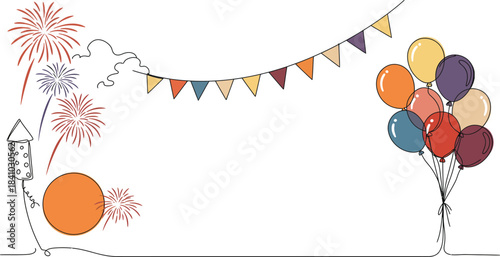 Autumn flower and butterfly frame meets vector sport icons like a basketball symbol and orange football illustration