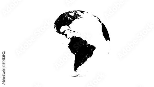 world map globe on black