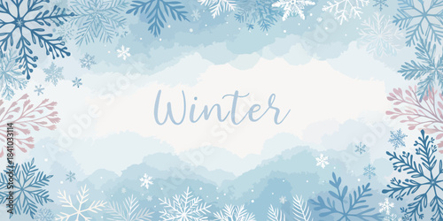 Christmas Watercolor Inspired Christmas Background with Soft Hues