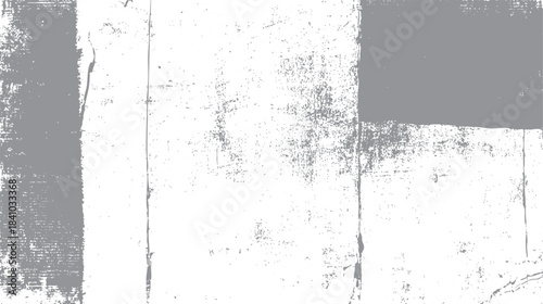 Grungy distressed concrete wall texture with gray and white distressed patches and subtle vertical lines