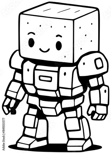 robot and dice