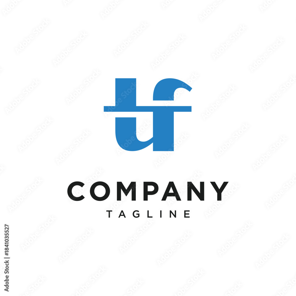 Obraz premium Letter T F monogram Logo Icon Vector