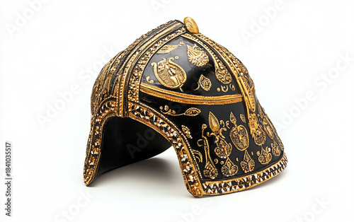 Sikh Warrior Helmet with Golden Designs