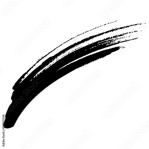 Hand drawn black brush strokes for grunge themed designs