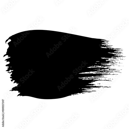 Hand drawn black ink brush strokes for grunge design projects