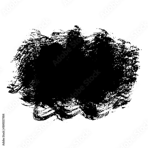Hand drawn black ink brush strokes for creative design use