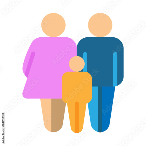 Parent Vector Flat Icon Design