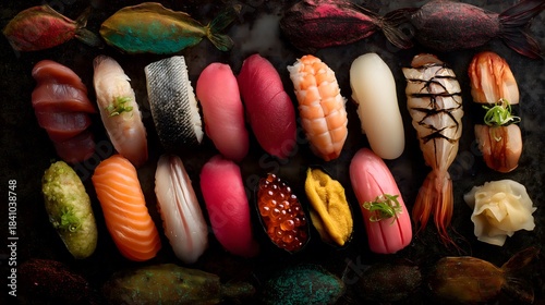 Sushi Platter with Nigiri and Maki Rolls