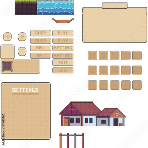 Asset Game and icon Top down 2d