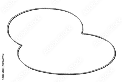 手描き風ダルマフレーム素材 （横長・二重）