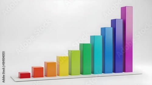 Dynamic rainbow 3D bar chart illustrating continuous rapid growth and business analytics, ideal for financial reports, market trends, and successful performance Free Download Dynamic rainbow 3D bar chart illustrating continuous rapid growth and business analytics, ideal for financial reports, market trends, and successful performance - GFXLoad