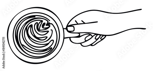 Hand holding a swirl lollipop, perfect for candy promotions, party invitations, or sweet treat related concepts.