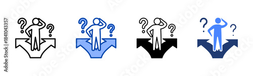 Confuse icon set multiple style collection