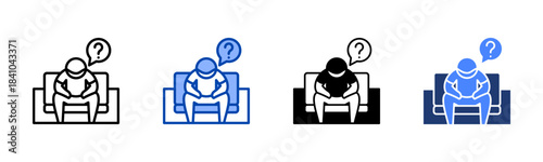 Passive icon set multiple style collection