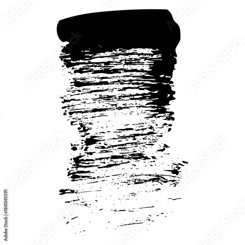 Hand drawn black ink brush strokes for grunge themed designs