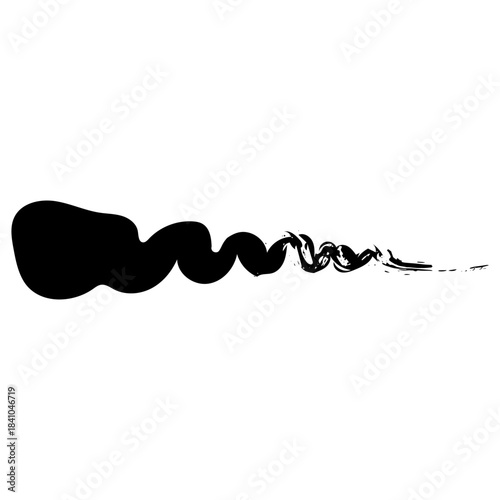 Hand drawn black ink brush strokes for grunge design