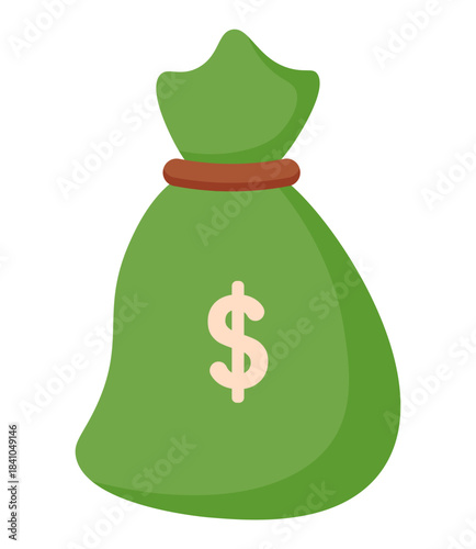 money bag dollar clipart green illustration