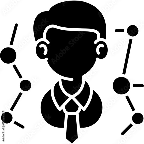 Glyph Solid Networking Mastery Icon