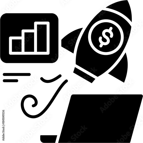 Glyph Solid Entrepreneurship Basics Icon