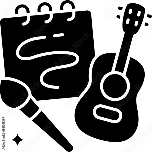 Glyph Solid Artistic Skills Icon