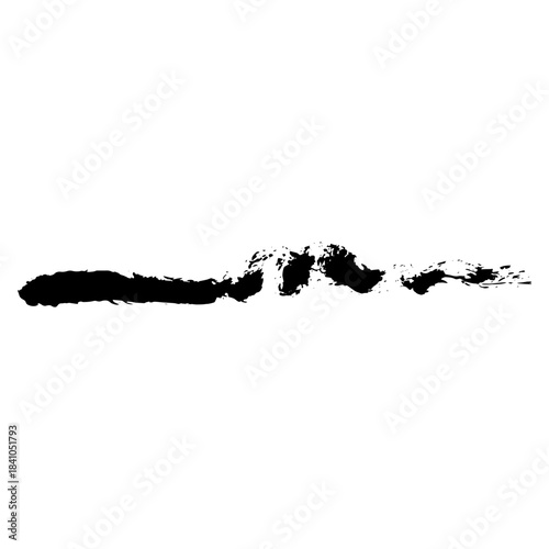 Hand drawn black ink brush strokes for grunge design backgrounds