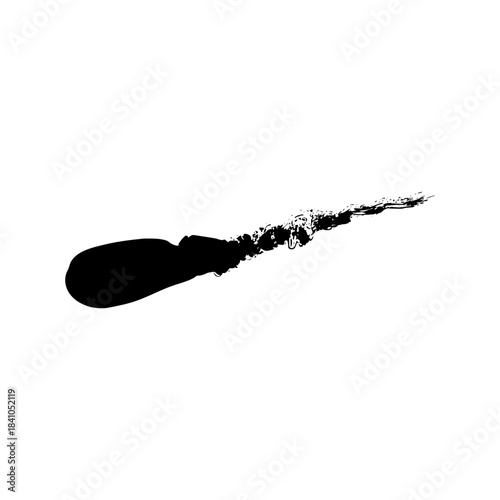 Hand drawn black ink brush strokes for grunge themed designs