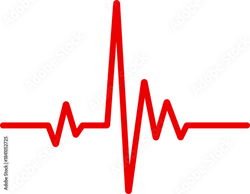 Heart beat icon. Heart beat simple vector icon.Heart beat one line. Continuous lines heart beats drawing.Heart shape with pulse line.Heart and Pulse Trace Icon with Editable Stroke.