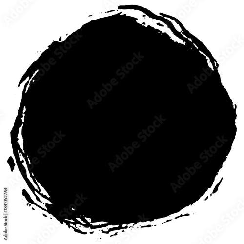 Hand drawn black ink brush strokes for grunge themed designs