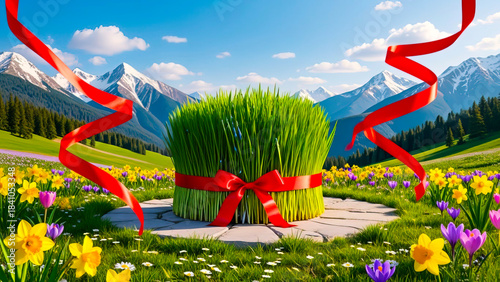 Nowruz holiday greeting card. Novruz bayram background