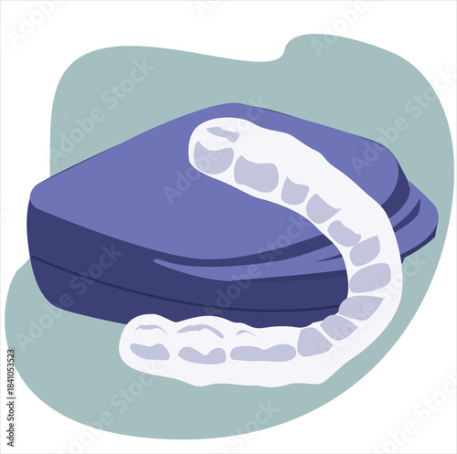 Retainer.  Clear Plastic Retainer. vektor