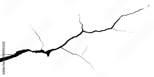 Golden metallic 3D illustration of the country map silhouette with a hole in the cracked wall and paper shadow