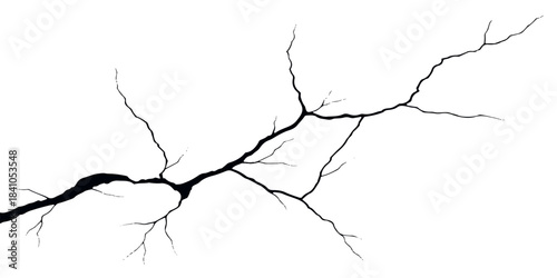 Old broken concrete wall texture with a hole and a tree branch casting a shadow pattern