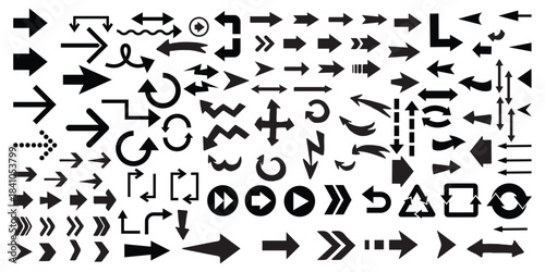 Black vector arrows collection. Arrow. Cursor. Arrow vector icon. Modern simple arrows. Collection different Arrows on flat style for web design UI design .vector illustration