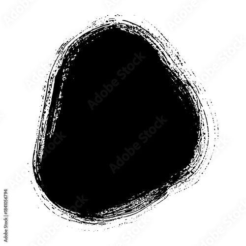 Hand drawn black ink brush strokes for creative design backgrounds