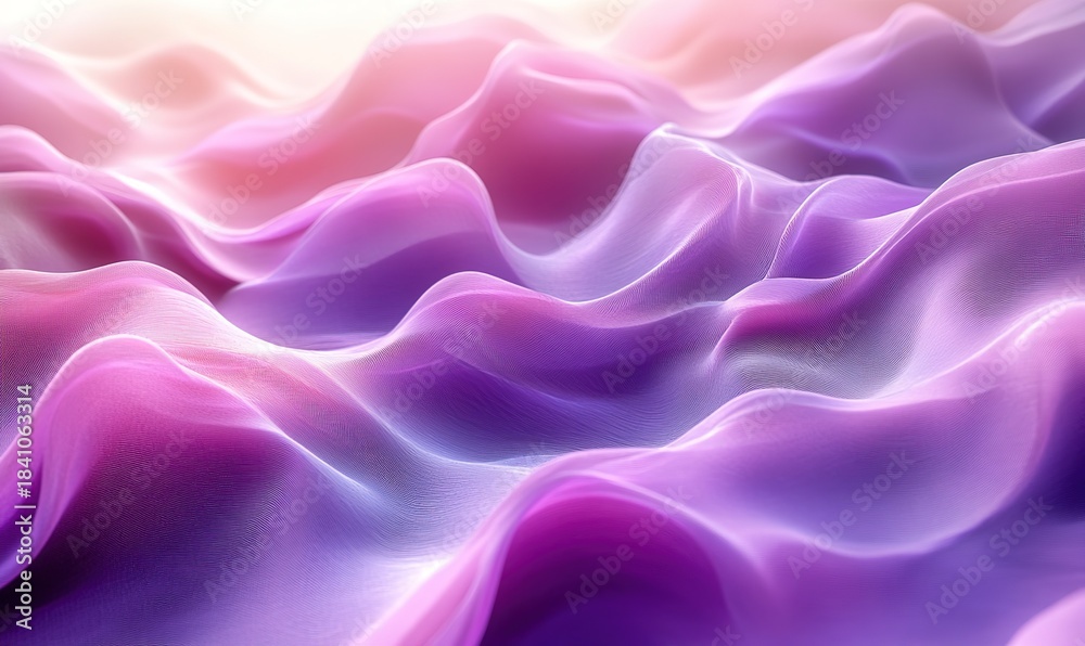Fototapeta premium Abstract flowing purple pink digital liquid waves texture background modern