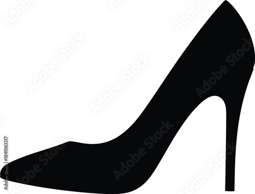 Shop elegant black high heel shoes silhouette for women fashion style eps