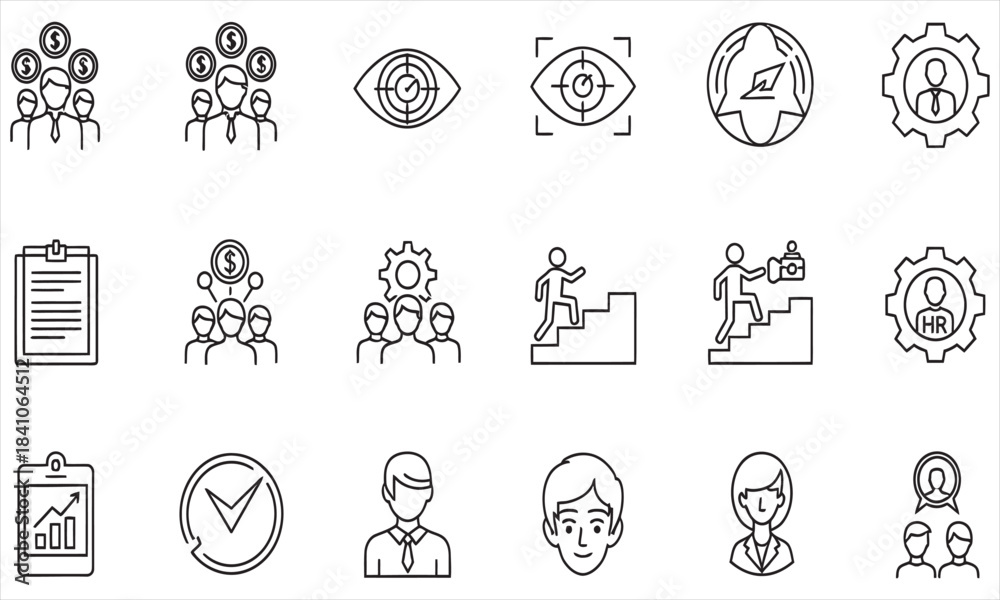 Fototapeta premium Team Collaboration Planning Business Strategy Meeting in Modern Office Environment with Graphic Icons and Conceptual Elements