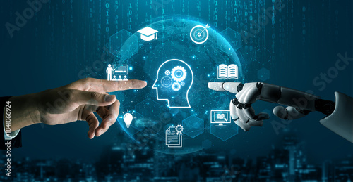 Fotografie An AI assistant creates a personalized e-learning path for skill development