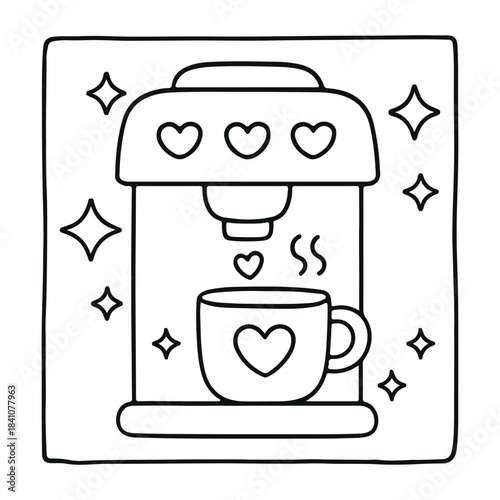 Cozy Girly Coloring Pages Bold & Easy, Cozy Coloring Pages, Girly Coloring Pages, Bold & Easy Coloring, line art, easy and black, victor art