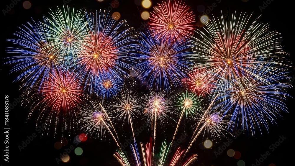 Naklejka premium Ring in 2026 with Sparkler Light Magic, Fireworks Joy, Champagne Toasts, and Festive Celebration Ideas for a Memorable New Year