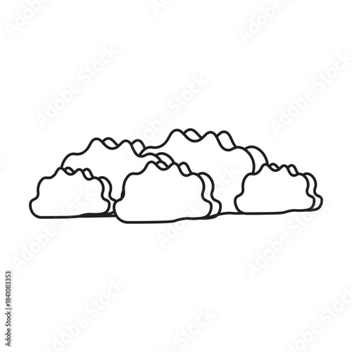 Stratocumulus Clouds line icon