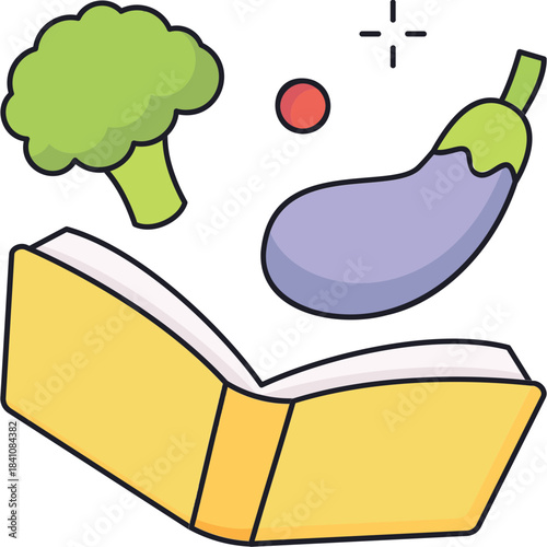 Vegetable Book Sticker